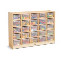 25 Cubbie-Tray with clear bins