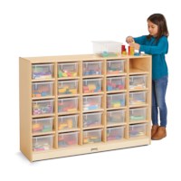 25 Cubbie-Tray with clear bins