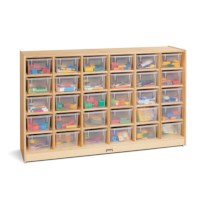 30 Cubbie-Tray with clear bins