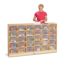 30 Cubbie-Tray with clear bins