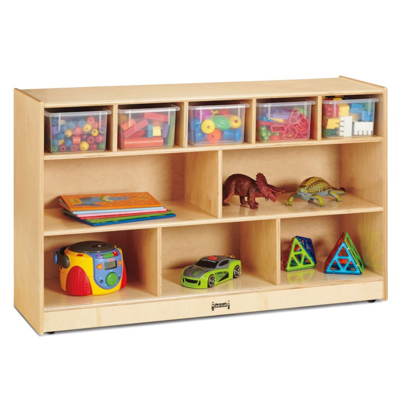 Low Combo Mobile Storage Unit - with Clear Bins