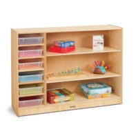 Adjustable Combo Mobile Straight-Shelf - with Clear Paper-Trays