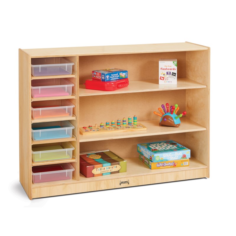 Adjustable Combo Mobile Straight-Shelf - with Clear Paper-Trays