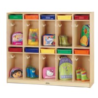 10 Section Locker with Colored Paper-Trays