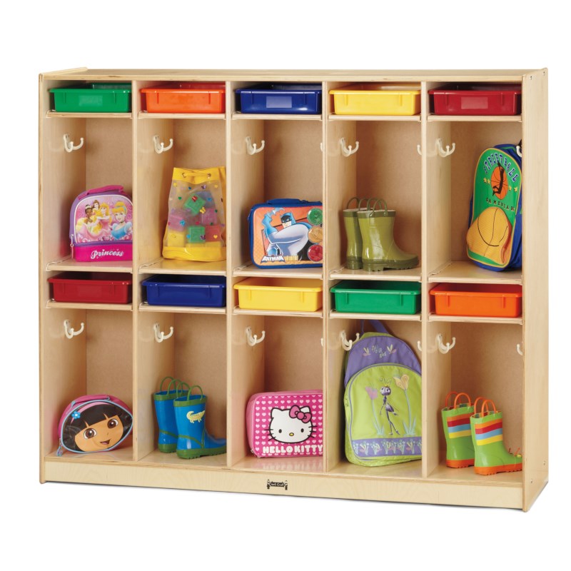 10 Section Locker with Colored Paper-Trays