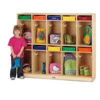 10 Section Locker with Colored Paper-Trays