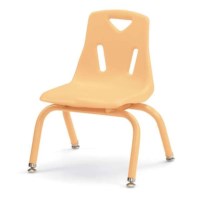 Stacking Chair with Powder-Coated Legs - 10" Ht - Camel