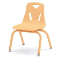 Stacking Chair with Powder-Coated Legs - 12" Ht - Camel
