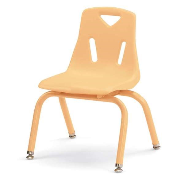 Stacking Chair with Powder-Coated Legs - 12" Ht - Camel