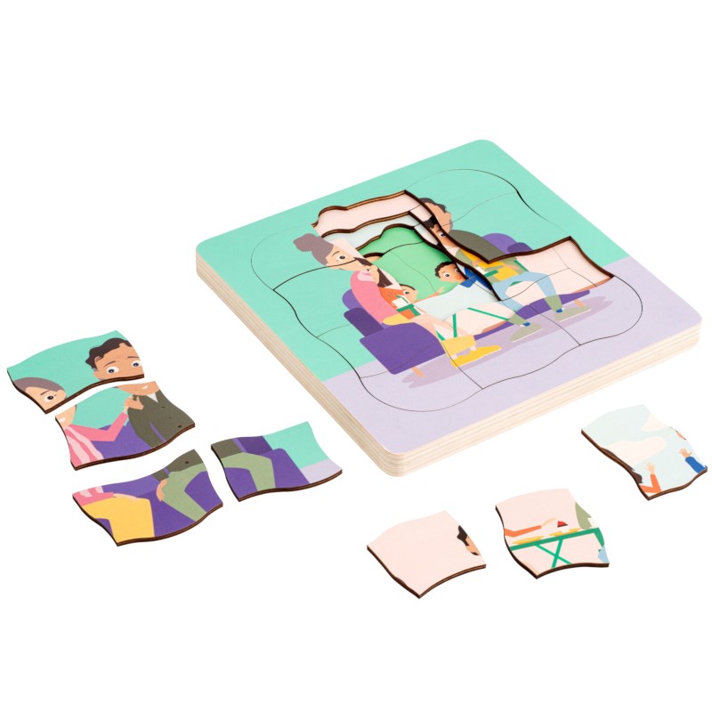 Life phase - aging | Educo | Layer puzzle | 31 puzzle pieces | LEVENSLOOP.