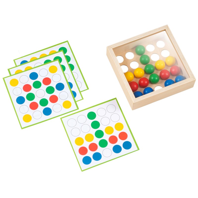 Mosaic tray with coloured balls