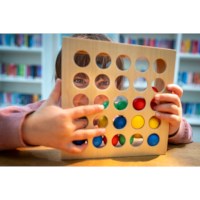 Mosaic tray with coloured balls
