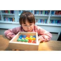Mosaic tray with coloured balls