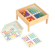 Mosaic table with coloured balls