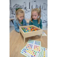 Mosaic table with coloured balls
