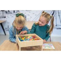 Mosaic table with coloured balls