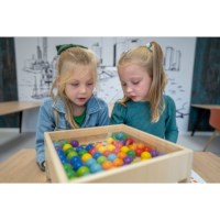 Mosaic table with coloured balls