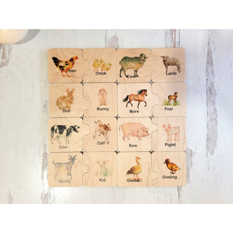 Farm Mother and Baby Puzzle