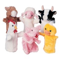 Farm Animal Plush Puppets Set of 6