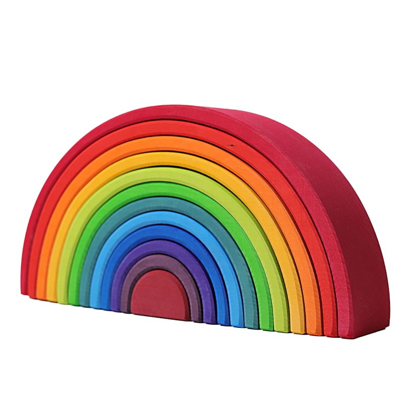 Large Tunnel Stacker - Rainbow (12 pieces)
