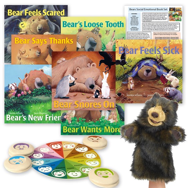 Bear Social Emotional Interactive Literacy Kit with 7 Board Books