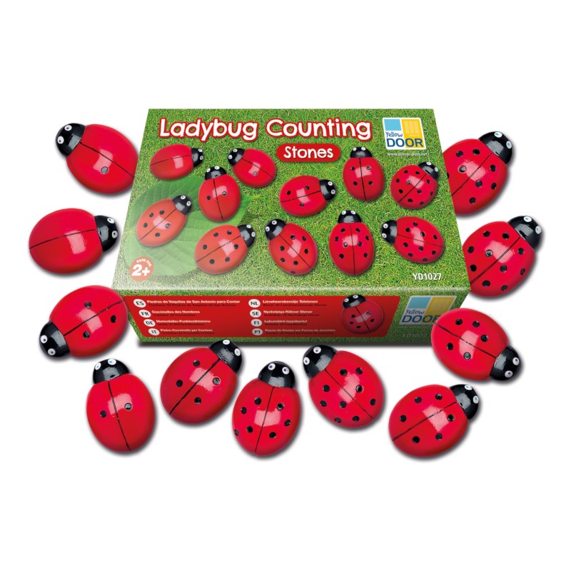 Lady Bug Counting Stones