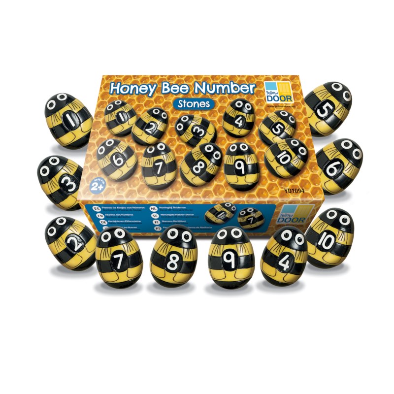 Honey Bee Number Stones