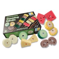Threading Kababs Sensory Play Stones
