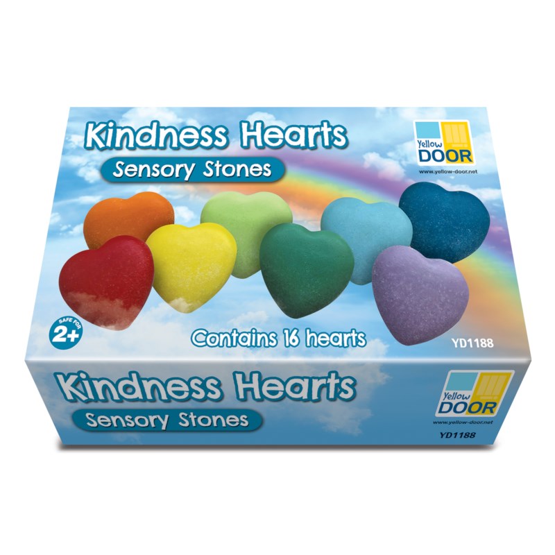 Kindness Hearts Sensory Stones